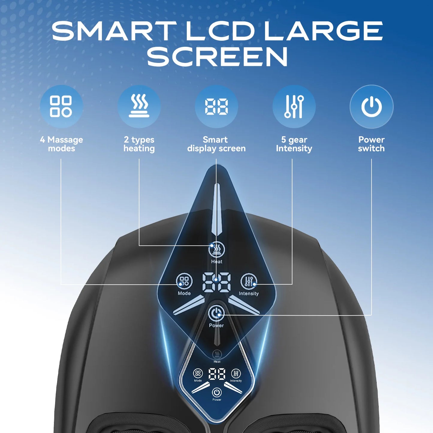 Electric Foot Massager with Heat & Airbag Compression.
