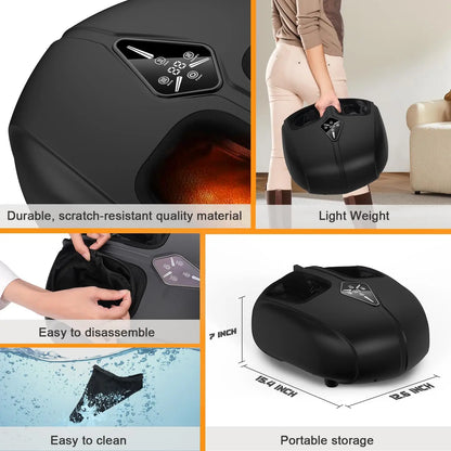 Electric Foot Massager with Heat & Airbag Compression.